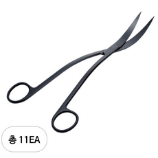 라임펫아쿠아 블랙 웨이브 수초 가위, 11개