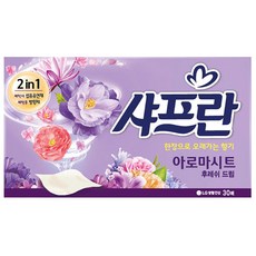 샤프란 아로마시트 섬유유연제 후레쉬 드림 본품, 1개, 30매입