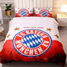 뮌헨 이불커버 침구 4점 세트 면 축구팀 바이에른 뮌헨 침대 시트 이불 커버