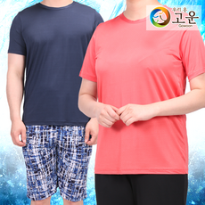 우리옷고운 남녀공용 풍기인견 티셔츠 인견 다이마루 스판 라운드 반팔