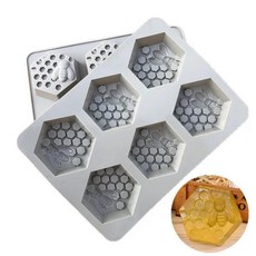 구멍 꿀 꿀벌 벌집 실리콘 비누 금형 수제 케이크 만들기 공예, 기본, 1개
