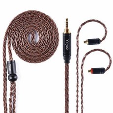 YINYOO 업그레이드 이어폰 케이블 8 코어 실버 도금 구리 MMCX 헤드폰 Shure SE215SE425SE535SE846AONIC 215AONIC 3AONIC4AONIC5 U, brown_mmcx 2.5mm