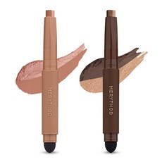 메리쏘드 투톤 섀도우 2종 세트, 러즈틱브라운+로얄베이지, 1세트