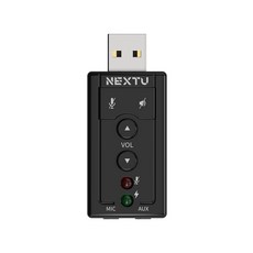 (NEXT AV2306) USB외장형사운드카드 마이크 스피커단자제공 7.1ch스테레오, 1개