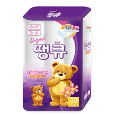 Original 땡큐 화장지 3겹 30롤 x 1팩 (크린에스/NEW/오리지널) 랜덤출고