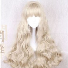 백금발가발 백금발 시스루뱅 탈색가발 72cm