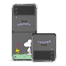 [폰뿌] [SNOOPY] 스누피 Z플립3 Z플립4 Z플립5 투명범퍼케이스[피크닉] TC