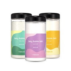 티쿤 유아용 거품 입욕제 3종 라벤더향 + 오렌지향 + 티트리향, 3개, 450g