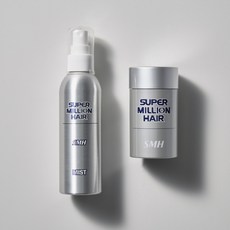 [공식정품] 슈퍼밀리언헤어 흑채1개+전용미스트1개, 검정색 (Black), 1세트