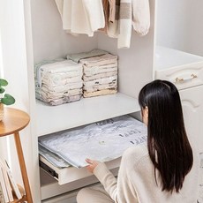 옷정리팩 롱패딩 이불 의류 진공 8초 압축 팩 소, 유, 1개, 1개입