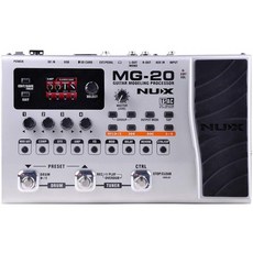 NUX MG-20 일렉트릭 기타 멀티 이펙트 프로세서 드럼 기계 루퍼 기능 식 페달 금속 쉘