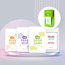 닥터클로 트래블키트 4종 (핸디소독스프레이/의류주름제거제/침구살균스프레이/토일렛퍼퓸) 여행용 휴대용, 피치, 1세트, 20ml