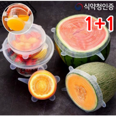 남은음식 보관용 완벽밀봉 실리콘 요술뚜껑 6종세트 1+1, 요술실리콘뚜껑6종세트 1+1 (2개)
