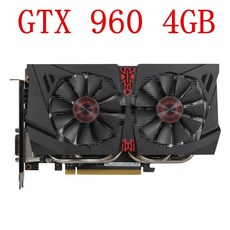 그래픽카드 ASUS STRIX GTX 960 4GB D5 비디오 카드 Nvidia GPU 2GB Geforce GTX960 OC 그래픽 컴퓨터 게임 HDMI VGA