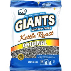GIANTS 주전자 로스트 짭짤한 달콤한 맛의 해바라기 씨 12 팩-5 oz., 단일상품