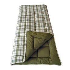 캠핑사계절침낭 영국 sunn camp 원 점심 시간 캠핑 침낭 겨울 두꺼운 면 3.2kg 오버 사이즈 와이드 따뜻, 단일옵션, 그린 체크 3.2kg