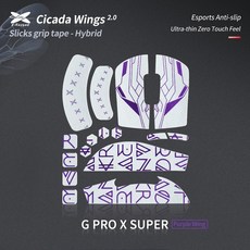 X-RAYPAD PORON 마우스 그립 테이프 스티커 CICADA 논슬립패치 GPRO 지슈라 바이퍼 GPW 울트라라이트12 지슈라2 등, CICADA/지슈라1/2 2.0버전(화이트-퍼플), 1개