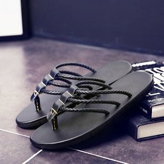 브랜드 달 여름쪼리샌들 남자 핏아우터 트렌드 로마 비치 개성 겹 발 베트남 밀레니엄 슈즈 플랫 일자 슬리퍼 논슬립