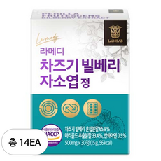 라메디 고농축 차즈기 추출물 빌베리 눈 자소엽 캡슐 15g, 14개