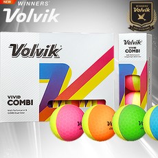 [볼빅]VOLVIK 비비드 콤비(VIVID Combi) 컬러 골프공[12구][컬러혼합][정품], [볼빅]비비드 콤비[1더즌 12알] - 볼빅콤비