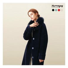 [허밍 바이 현영] [Humming]허밍바이현영 SAGA폭스카라 양모100 롱 코트