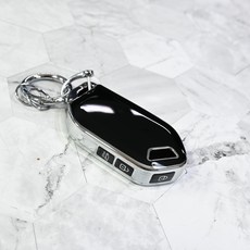 칸탐 기아 EV9 더뉴 쏘렌토 MQ4 모닝 스마트 키 케이스 TPU, 블랙, 8