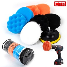 CTR 차량용 광택패드 4인치 9종세트 100mm, CTR 광택패드 4인치 9종세트 100mm