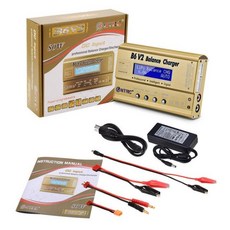 HTRC Imax B6 V2 80W 6A RC 밸런스 충전기 LiIon LiFe NiCd NiMH 고전력 배터리 LiHV 15V AC 어댑터 IMAX, CHINA_AU 플러그, Gold with AC, 8) Gold with AC - AU 플러그