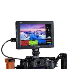 필월드 T7 플러스 4K 카메라 프리뷰 모니터 7인치 3D LUT 스크린, 필월드T7 플러스 4K+F750배터리&충전기 세트, 1개