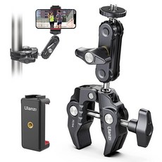 ULANZI 슈퍼 클램프 카메라 마운트 모니터 360° 볼헤드 매직 암 더블 볼 헤드 어댑터 0.6cm(1/4인치)-20 및 0.9cm(3/8인치)-16 스레드