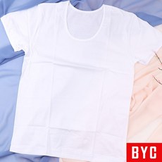 BYC 여성런닝 순면 40수 반팔런닝 0552 빅사이즈 면티 기본티 홈웨어 - byc여성반팔런닝