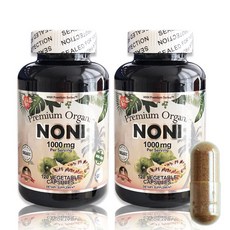 프리미엄 유기농 노니캡슐 120캡슐 미국 GMP FDA 등록시설제조, 500g, 2병