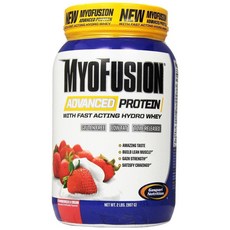 가스파리 뉴트리션 MyoFusion 고급 단백질 딸기 & 크림 2 LBS Gaspari Nutrition MyoFusion Advanced Protein Strawberries &
