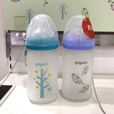 [이라운드몰]피죤 더블하트 신모유실감 내열유리젖병 2가지색상 160ml, 윈드160ml, 옵션선택