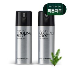 에어시스 휴대용 신발 탈취제 운동화 냄새 제거제 쿨링샷 피톤치드향, 2개, 160ml