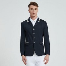 승마 정장 자켓 슈트 선수 전문 경마 장벽 대회 의류 기사 남녀공용 어린이 수트, 170/90A, 네이비 블루
