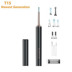 내시경귀이개 귀후비개 BebirdT15 R1 비주얼 귀 클리너 건강 관리 Minifit 2in1 여드름 왁스 제거 도구 HD1080P 검이경 IP67 방수, 1개, T15 black