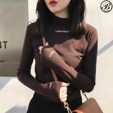 용순언니 조이스 여성용 목폴라 긴팔티