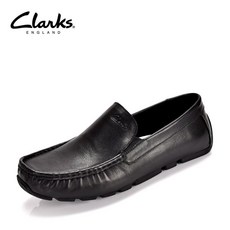 CLARKS 클락스 남성화 가죽 원턱 로퍼 미끄럼 방지 구두