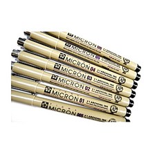 사쿠라 피그마마이크론 003~08 mm 블랙 일러스트 캘리그라피펜, 1개, 02 블랙