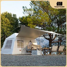 TANSTRIDER 인플레터블 캐노피 대형텐트 에어텐트 타프, 5~8인용, 카키