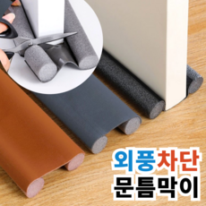 래비시 방문 틈새막이 방음 현관문 끼우는 문품지 스펀지, 브라운, 3개