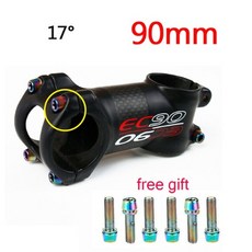 EC90 초경량 스템 카본 스템 60MM-120MM 로드 바이크 스템 617 31.8mm 핸들 바 MTB 파워 사이클링 Accesorios, 17도-90mm, 1개