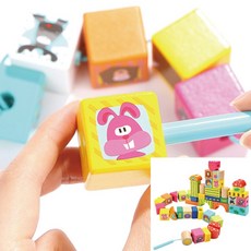 숲속친구들실꿰기블록