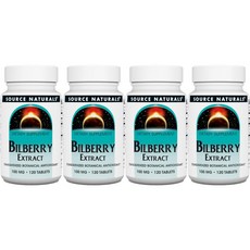 Source Naturals 소스내추럴스 빌베리 추출물 100mg 테블릿, 4개, 120정