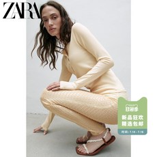 자라 ZARA 여름 신작 TRF 여성 신발 라이트 베이지 비즈 풀 스트랩 플랫 샌들 13656810002 자라구두 자라샌들