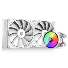 ID COOLING ZOOMFLOW 280 XT LITE 화이트 CPU 워터쿨러 280mm 라디에이터 듀얼 140mm PWM 팬 ARGB 조절식 AIO 쿨러 인텔 115X 12, WHITE, 1개