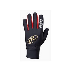 롤링스 (Rawlings) 야구 성인 하이퍼 스트레치 니트 장갑 EAC10F02 블랙 / 레드 사이즈 F, 자세한 내용은 참조