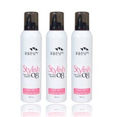 꽃을든남자 헤어케어시스템 스타일링 헤어 무스 300ml X 3개 헤어무스, 1개