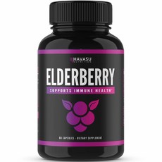 하바수 뉴트리션 엘더베리 캡슐 60정 Havasu Nutrition Elderberry Capsules Support Immune He